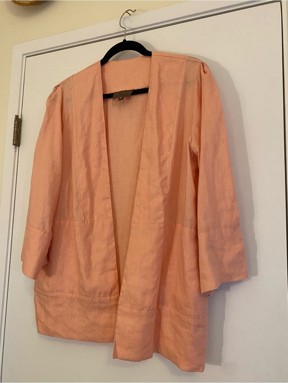 Bel Kazan Peach Open Cardigan/Blazer